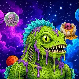 Oozlings #4350, Swamp Fish · Void Nebula