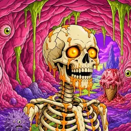 Oozlings #4355, Skull · Flesh Cave