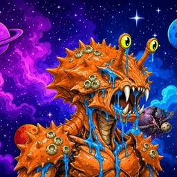 Oozlings #4357, Mutated Crab · Void Nebula