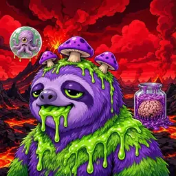 Oozlings #4364, Slime Sloth · Lava Fields