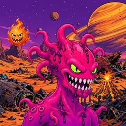 Oozlings #4369, Mutated Squid · Ship Junkyard
