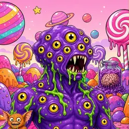 Oozlings #437, Eyeball Cluster · Candy Planet