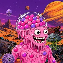 Oozlings #438, Gumball Brain · Ship Junkyard