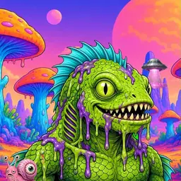 Oozlings #4382, Swamp Fish · Mushroom Desert