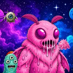 Oozlings #4383, Mutant Moth · Void Nebula