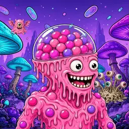 Oozlings #4384, Gumball Brain · Fungus Forest