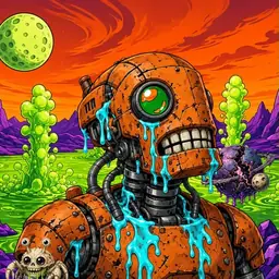 Oozlings #439, Rusty Robot · Acid Lake