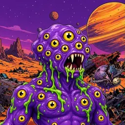 Oozlings #4392, Eyeball Cluster · Ship Junkyard