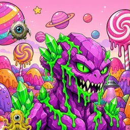 Oozlings #4396, Mutated Crystal Rock · Candy Planet