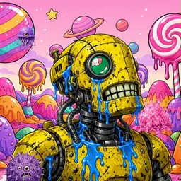 Oozlings #4399, Mutated Rusty Robot · Candy Planet