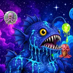 Oozlings #4405, Anglerfish · Void Nebula