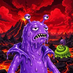 Oozlings #4412, Slug · Lava Fields