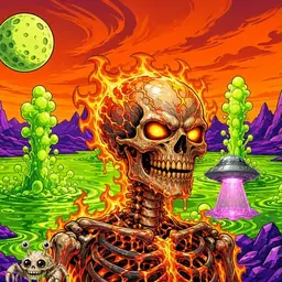 Oozlings #4413, Fire Skull · Acid Lake