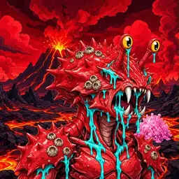 Oozlings #4414, Crab · Lava Fields