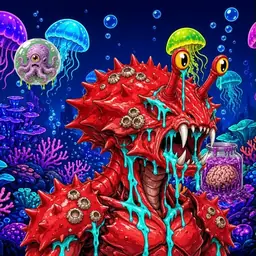 Oozlings #4422, Crab · Glow Reef
