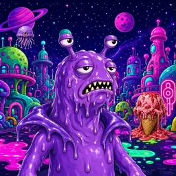 Oozlings #4426, Slug · Neon City