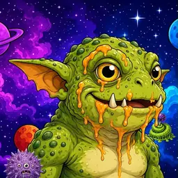 Oozlings #4427, Toad Goblin · Void Nebula