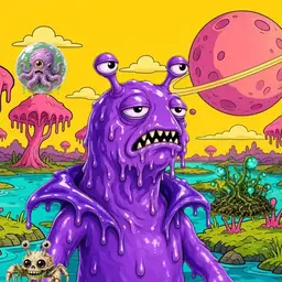 Oozlings #4436, Slug · Turquoise Swamp