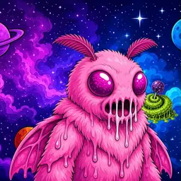 Oozlings #4441, Mutant Moth · Void Nebula