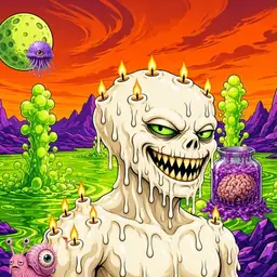 Oozlings #4447, Candle Wax · Acid Lake
