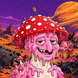 Oozlings #4451, Mushroom Head · Ship Junkyard