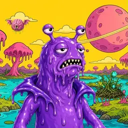 Oozlings #4453, Slug · Turquoise Swamp