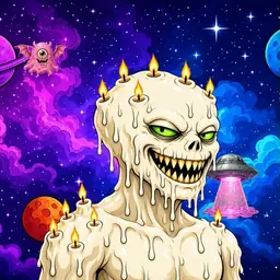 Oozlings #4454, Candle Wax · Void Nebula