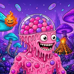 Oozlings #4456, Gumball Brain · Fungus Forest