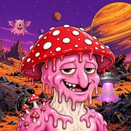 Oozlings #446, Mushroom Head · Ship Junkyard