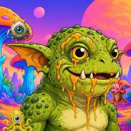 Oozlings #4464, Toad Goblin · Mushroom Desert