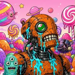 Oozlings #4466, Rusty Robot · Candy Planet