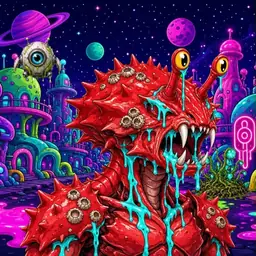 Oozlings #4473, Crab · Neon City