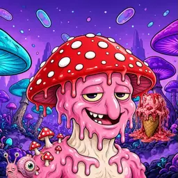 Oozlings #4474, Mushroom Head · Fungus Forest