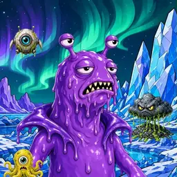 Oozlings #4475, Slug · Aurora Ice