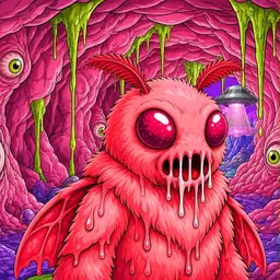 Oozlings #4478, Mutated Mutant Moth · Flesh Cave