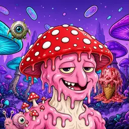 Oozlings #4482, Mushroom Head · Fungus Forest