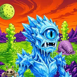 Oozlings #4483, Ice Cyclops · Acid Lake
