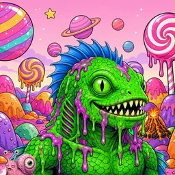 Oozlings #4486, Mutated Swamp Fish · Candy Planet