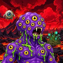 Oozlings #4490, Eyeball Cluster · Lava Fields