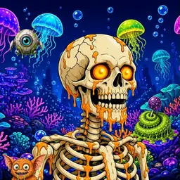 Oozlings #4493, Skull · Glow Reef