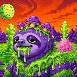 Oozlings #4494, Slime Sloth · Acid Lake