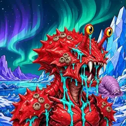 Oozlings #4495, Crab · Aurora Ice