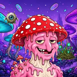 Oozlings #4507, Mushroom Head · Fungus Forest