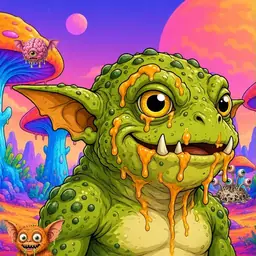 Oozlings #4516, Toad Goblin · Mushroom Desert