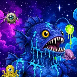 Oozlings #4518, Anglerfish · Void Nebula