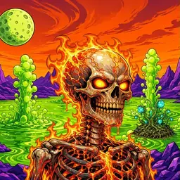 Oozlings #4523, Fire Skull · Acid Lake