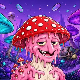 Oozlings #4538, Mushroom Head · Fungus Forest