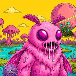 Oozlings #4543, Mutant Moth · Turquoise Swamp