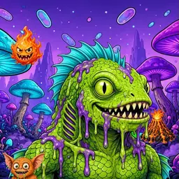 Oozlings #4553, Swamp Fish · Fungus Forest