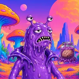 Oozlings #4554, Slug · Mushroom Desert